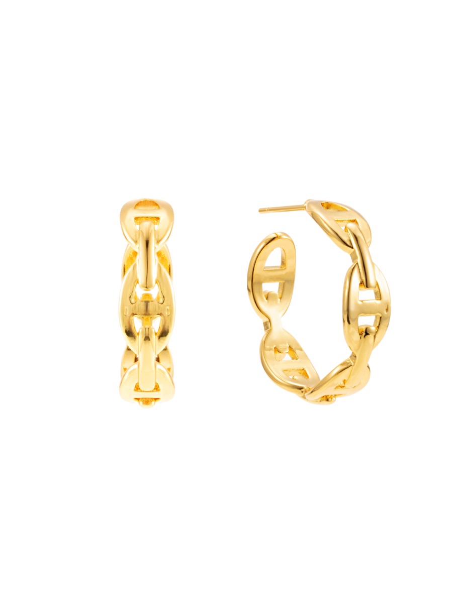 By Jolima Celine Chain Hoop Gold