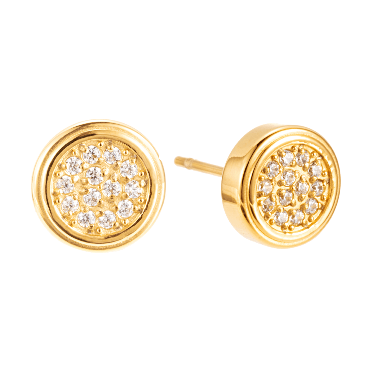 By Jolima Multicrystal Stud Gold 