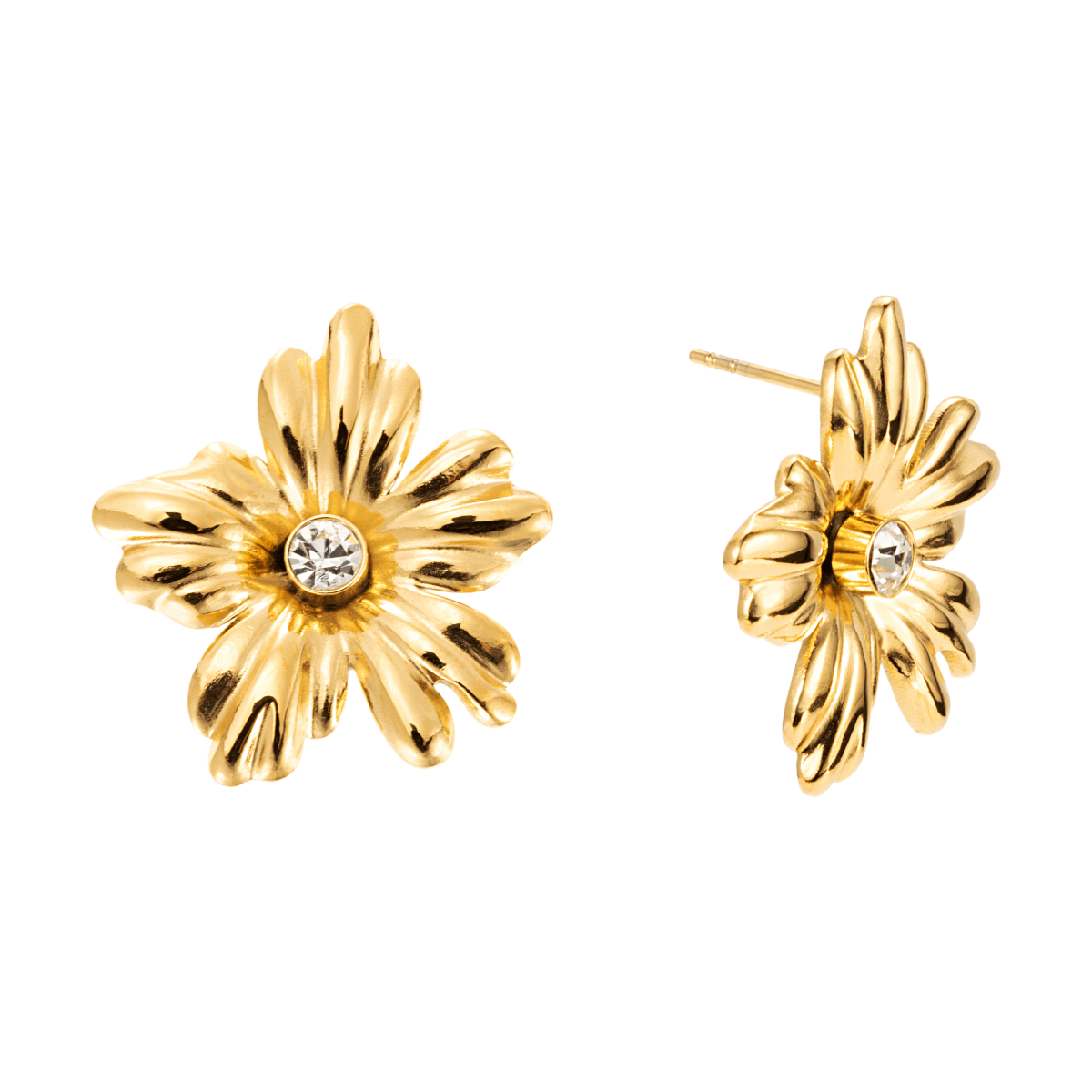 By Jolima Lilly Crystal Earring Gold
