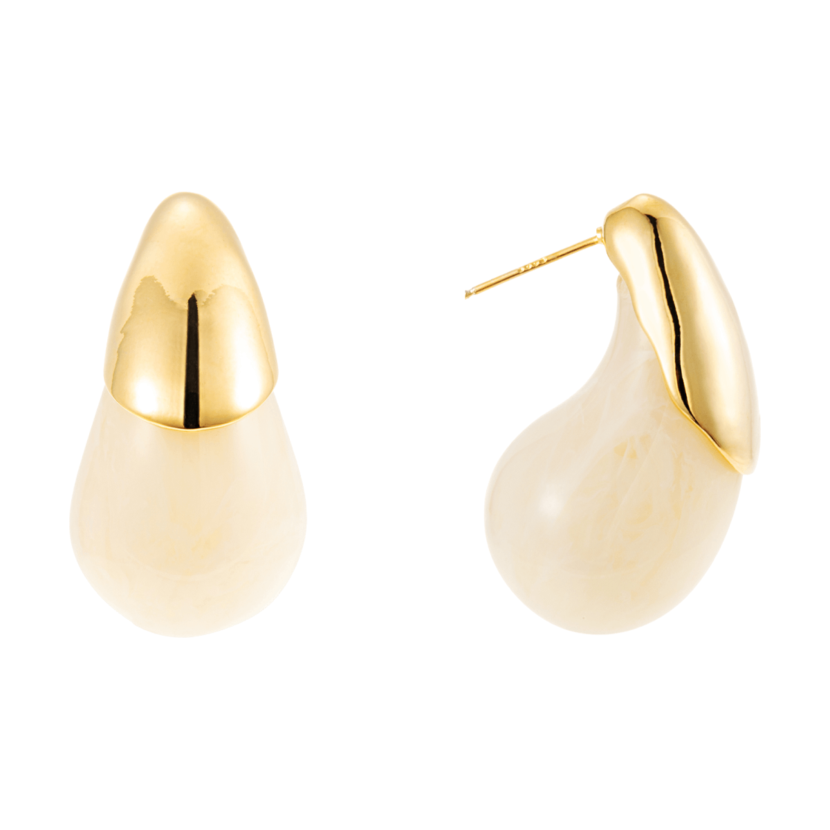 By Jolima Drop Resin Earring Marble