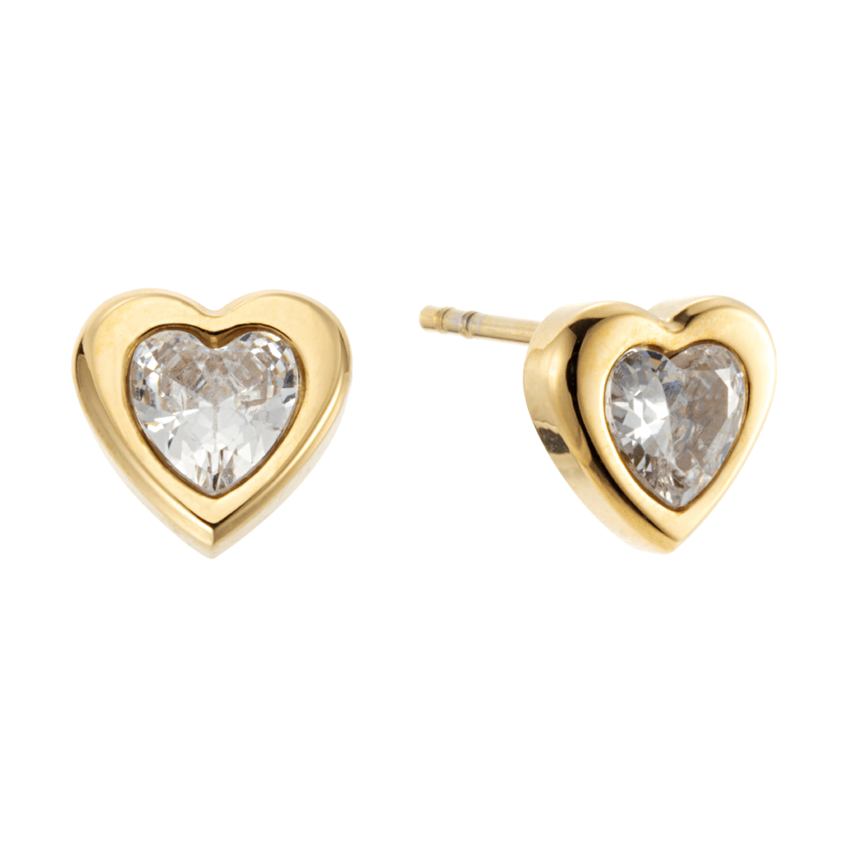 By Jolima Love Crystal Stud Gold