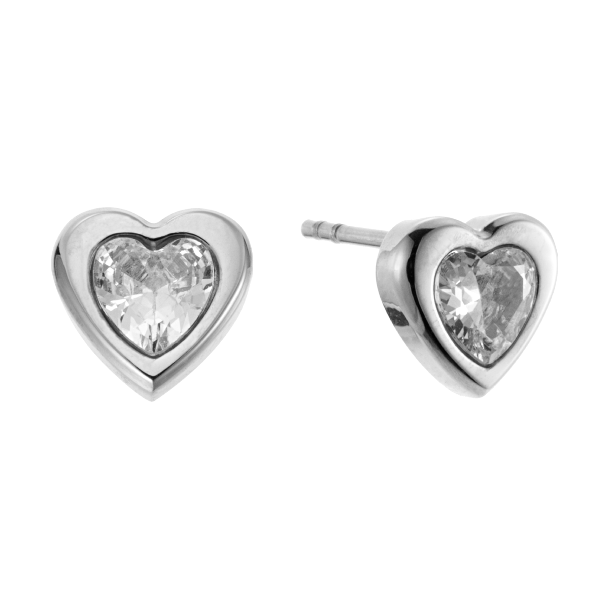 By Jolima Love Crystal Stud Steel