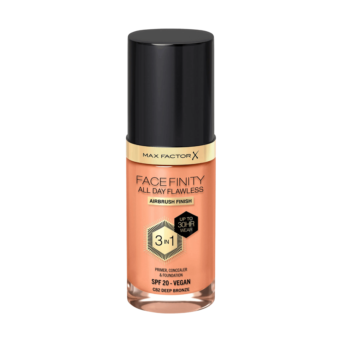 Max Factor All Day Flawless 3-in-1 Foundation C82 Deep Bronze 30ml