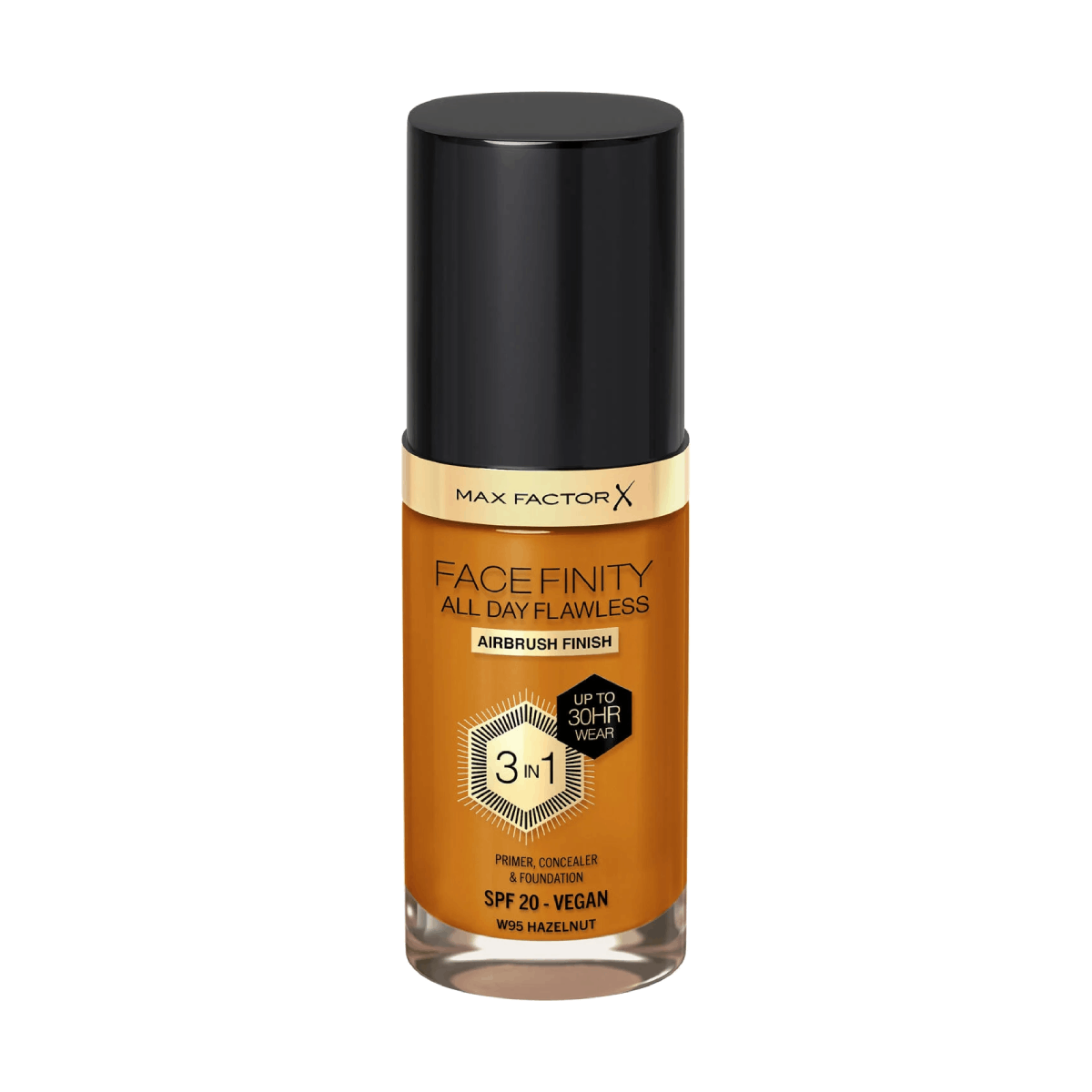 Max Factor All Day Flawless 3-in-1 Foundation W95 Hazelnut 30ml