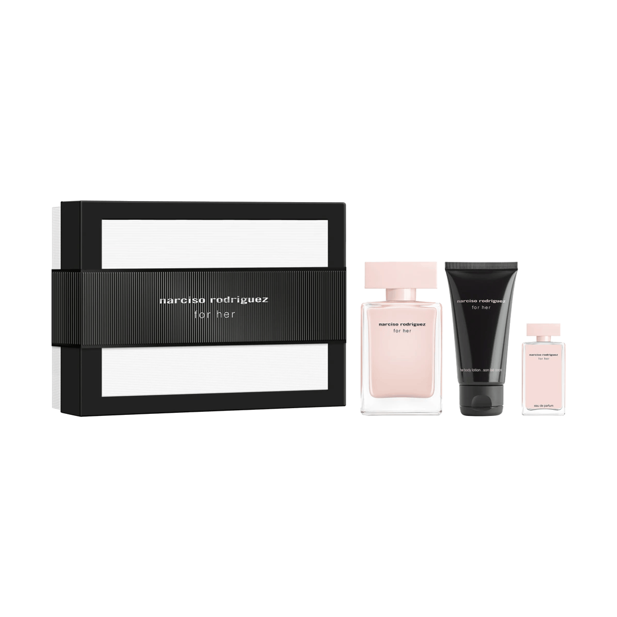 Narciso Rodriguez For Her EdP 50ml + Bodylotion 50ml + EdP 7.5ml Giftset