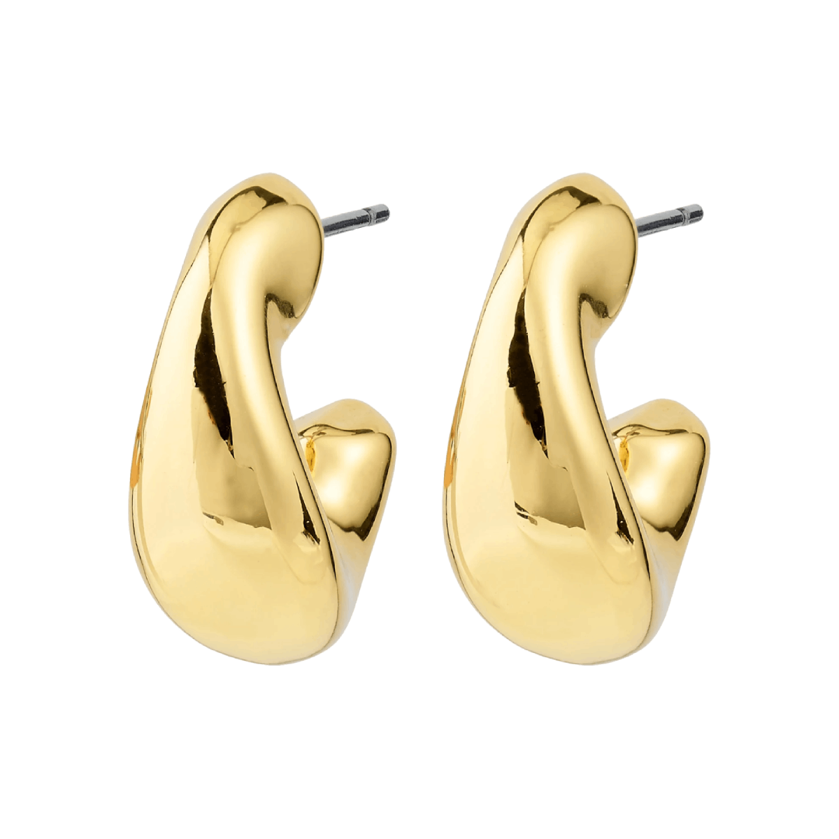 Pilgrim Jennings Small Half-Hoop Earrings Guld-Plated