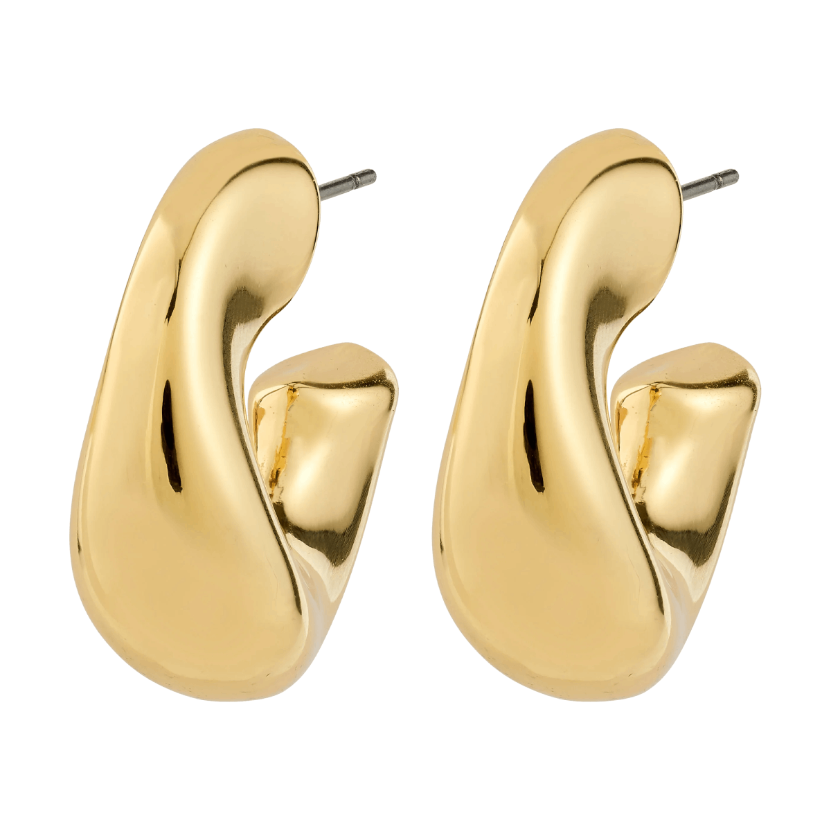 Pilgrim Jennings Half-Hoop Earrings Guld-Plated