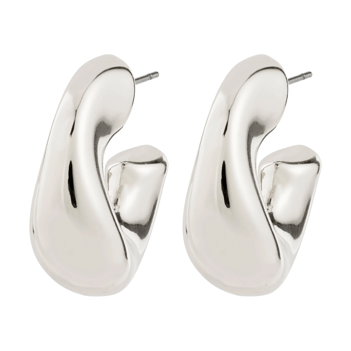 Pilgrim Jennings Half-Hoop Earrings Silver-Plated