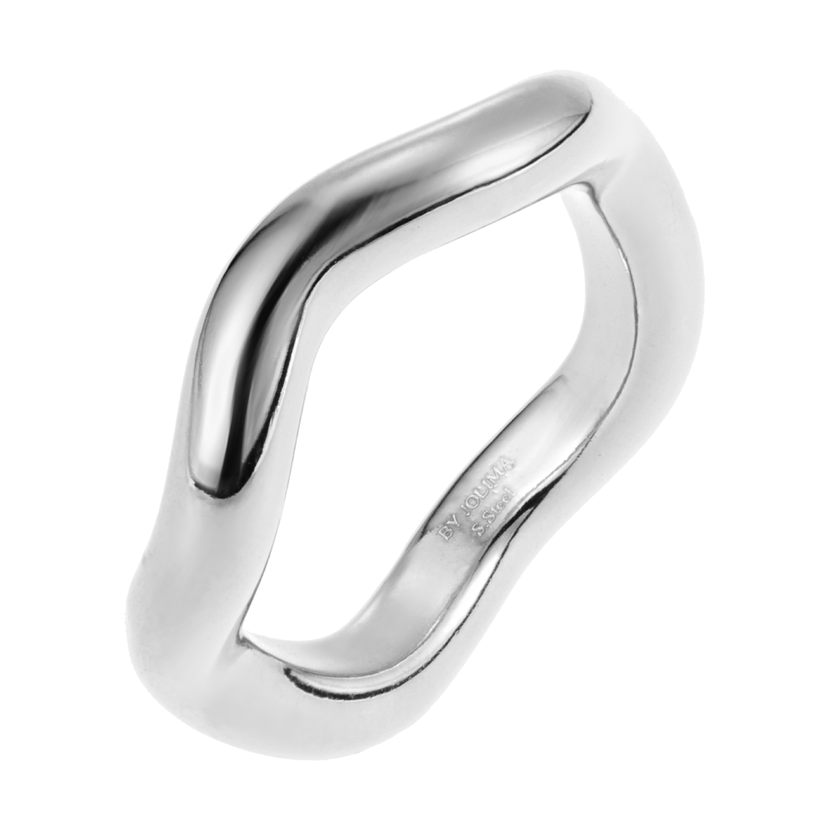 By Jolima Wave Ring Steel Strl 18