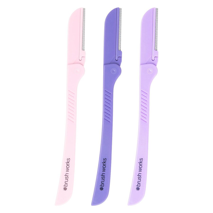 Brushworks Precision Eyebrow Razor 3-pack