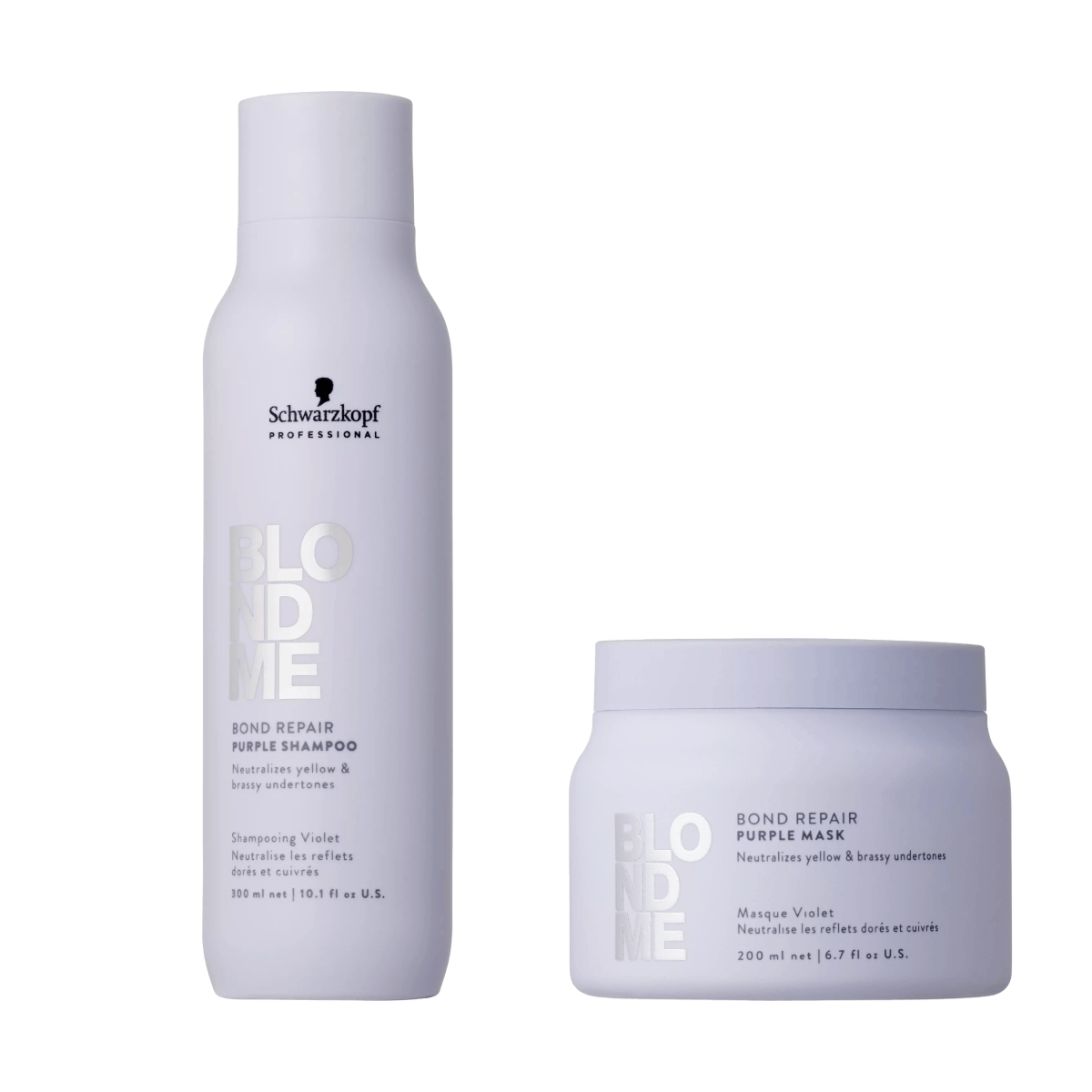 Schwarzkopf Professional BLONDME Purple Shampoo 300ml + BLONDME Purple Mask 200ml