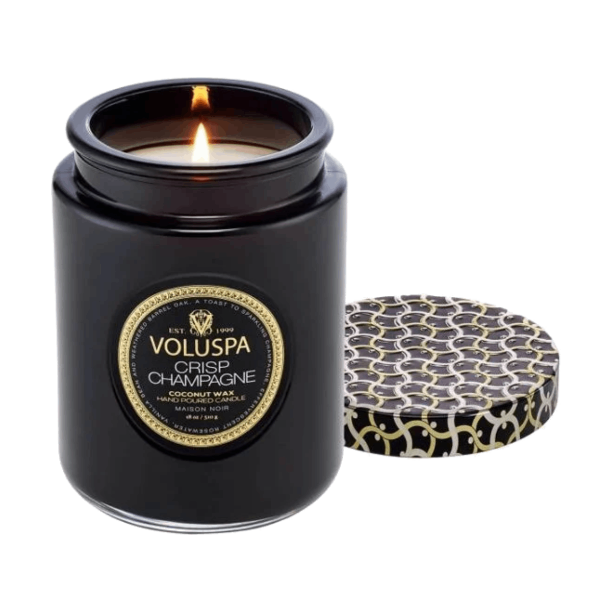 Voluspa Crisp Champagne Large Glass Jar Candle 455g